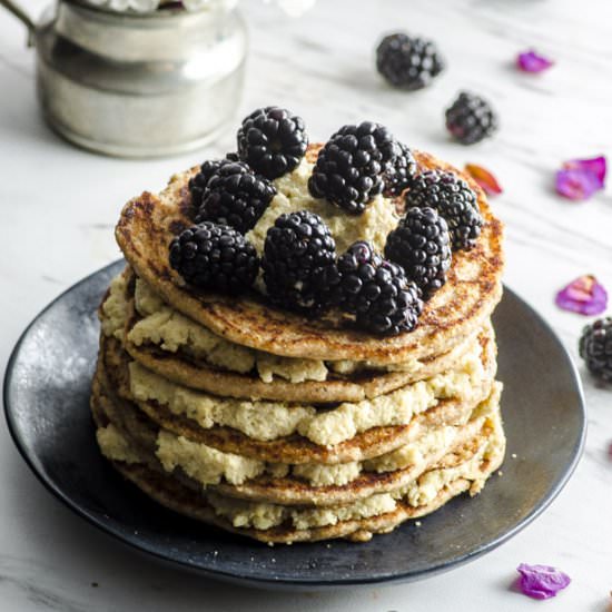 Pancaked with Lemon Cashew Ricotta