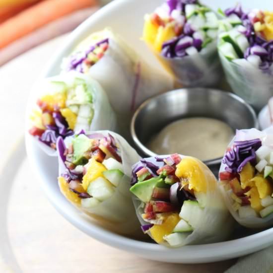 Fresh Mango & Avocado Spring Rolls