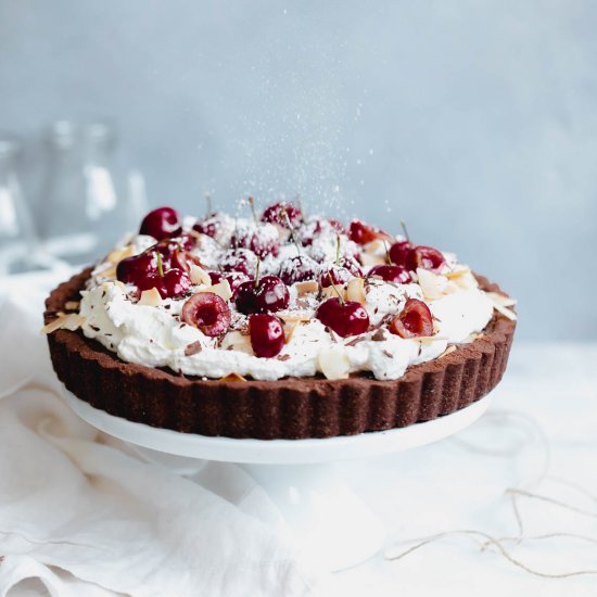 Coconut Chocolate Cherry Tart