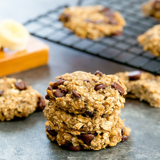 2 Ingredient Banana Oatmeal Cookies