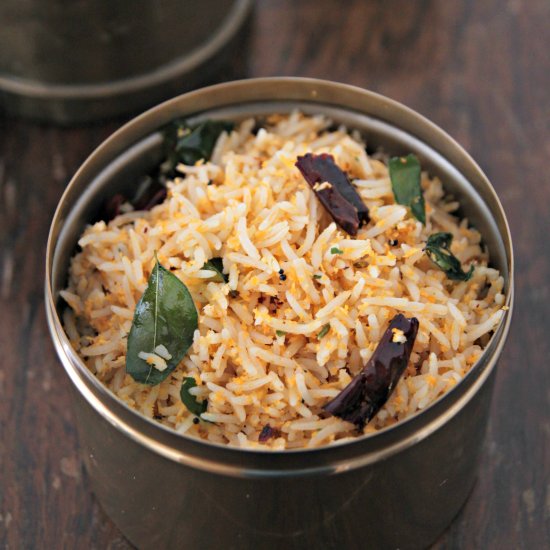 South Indian garlic & coconut rice