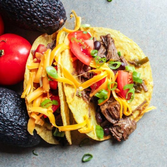 Instant Pot Shredded Beef Tacos