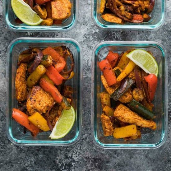 Meal Prep Chicken Fajitas