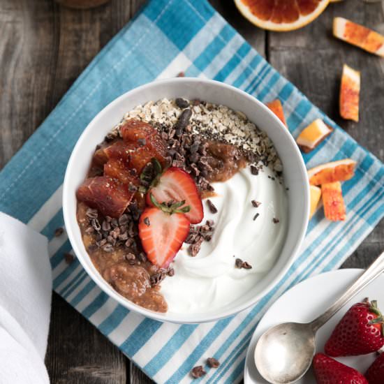 Rhubarb Yogurt Bowls