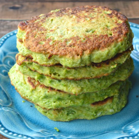 Sweet Pea and Feta Pancakes