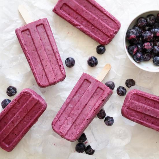 Blueberry Banana Yogurt Popsicle