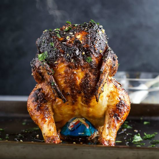 Glazed Honey Garlic Beer Chicken