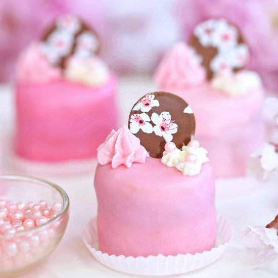 Cherry Blossom Petit Fours