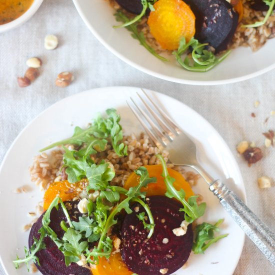 Roasted Beet Salad w/ Farro