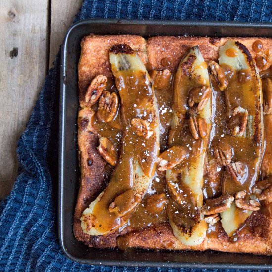 Baked Caramelised Bananas French Toast