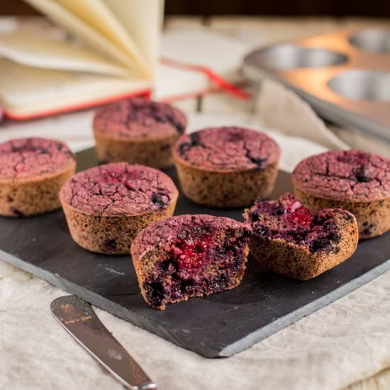 Vegan Blueberry Beet Muffins