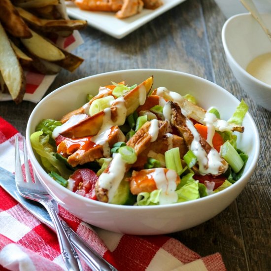 Buffalo Chicken Salad with Fries