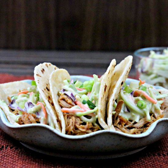 Slow Cooker Pulled Pork Tacos