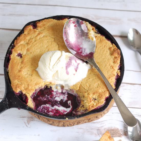 Blueberry Cornbread Cobbler