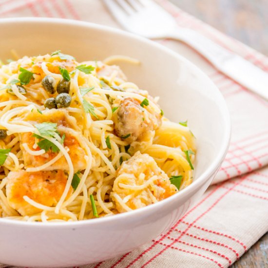 Chicken Piccata Angel Hair