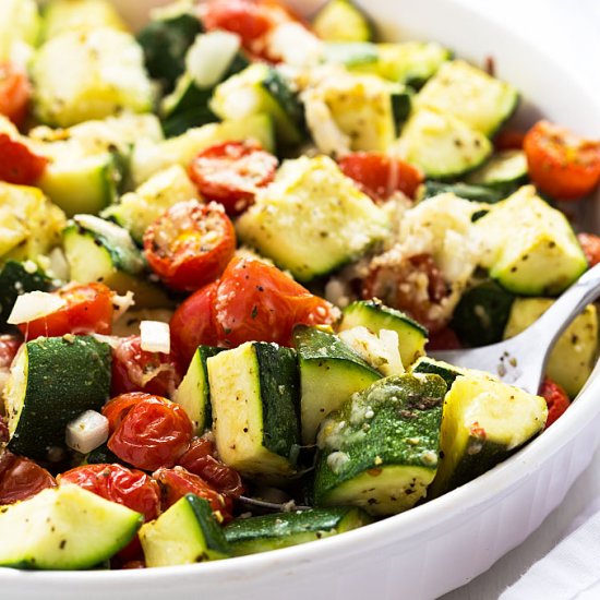 Baked Italian Zucchini & Tomatoes