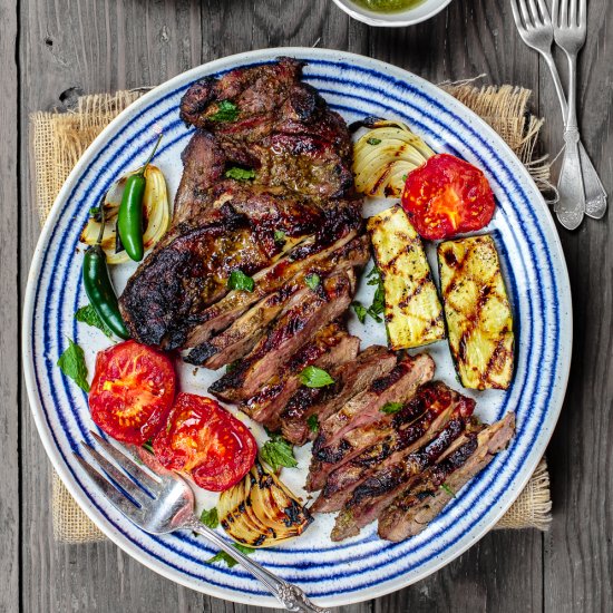 Mediterranean Grilled Lamb Leg