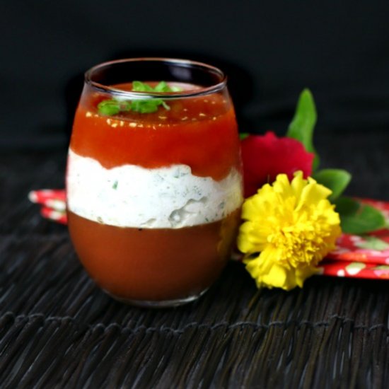 Layered Lemon Tomato Aspic