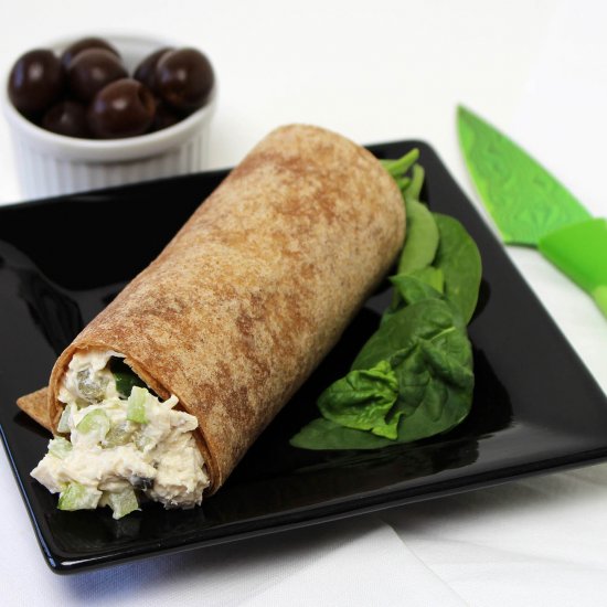 Chicken Salad In A Whole Wheat Wrap