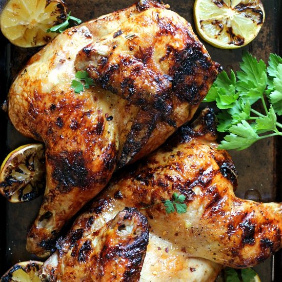 Honey Ginger Grilled Split Chicken