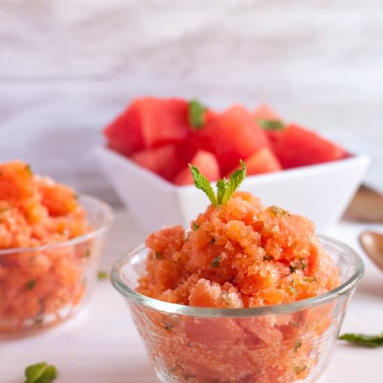 Watermelon and Mint Granita