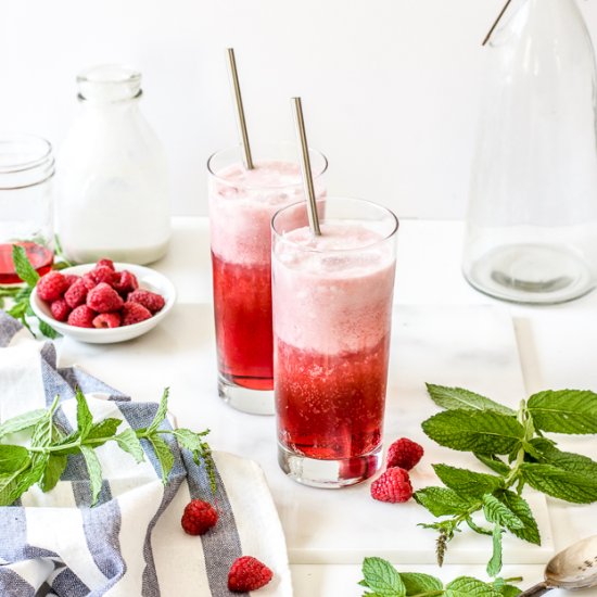 Raspberry Vegan Italian Cream Sodas