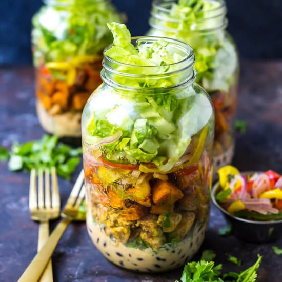 Sweet Potato Chipotle Burrito Jars