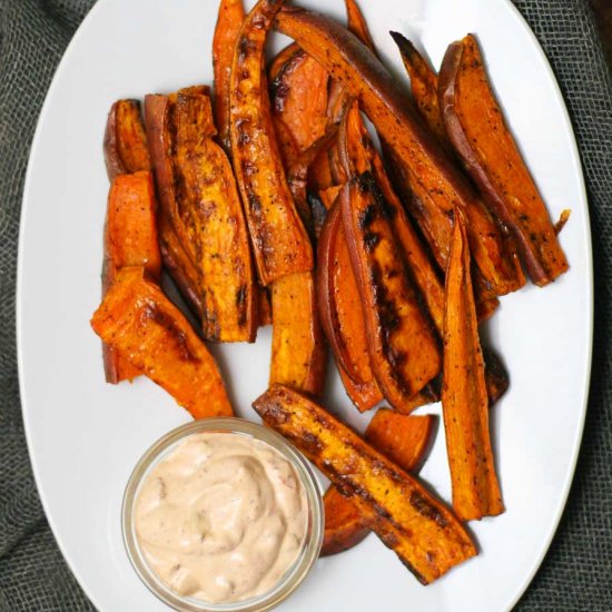 Baked sweet potato wedges