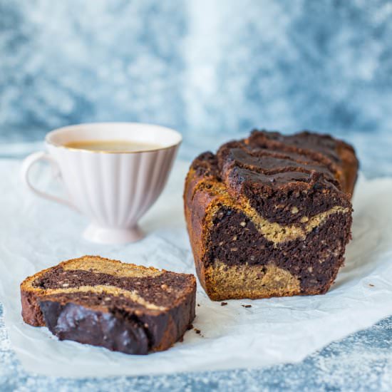 MARBLED BANANA AND AVOCADO BREAD