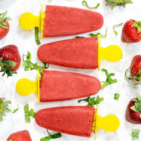 Strawberry Limeade Popsicles