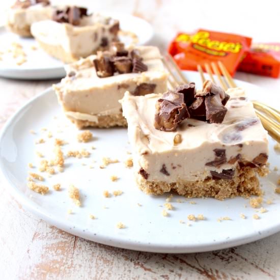 Peanut Butter Cup Cheesecake Bars