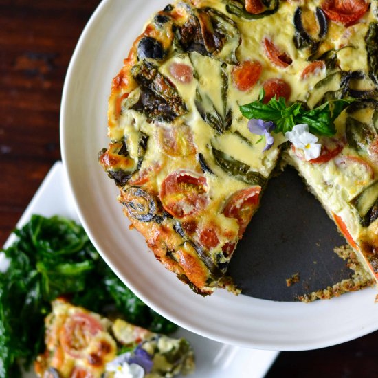 Healthy Tomato Basil Quiche