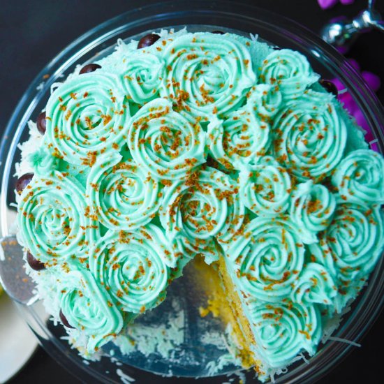 Vanilla cake with buttercream