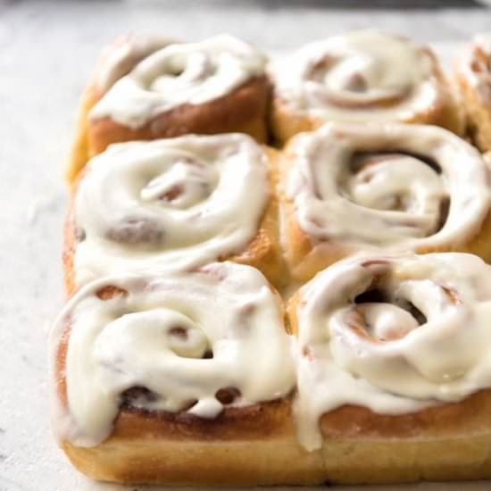 No Knead Cinnamon Rolls