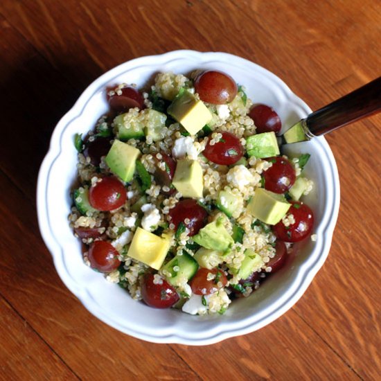 Quinoa with Grapes and Avocado