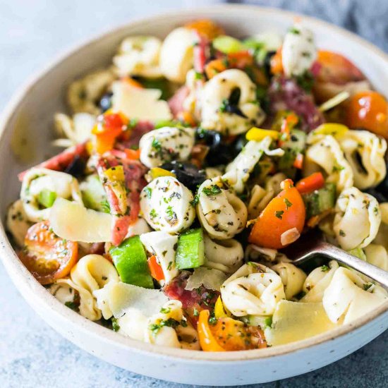 Italian Antipasto Tortellini Salad