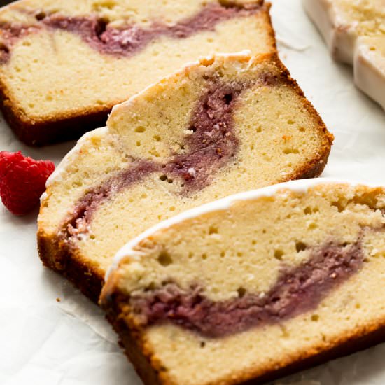 Raspberry Swirl Pound Cake