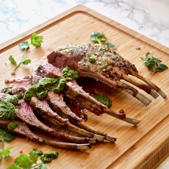 Rack of Lamb with Chimichurri Sauce