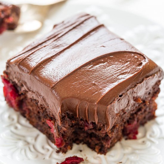 Triple Chocolate Cherry Cake