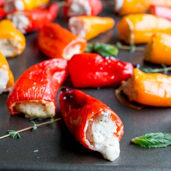 Feta Stuffed Mini Peppers