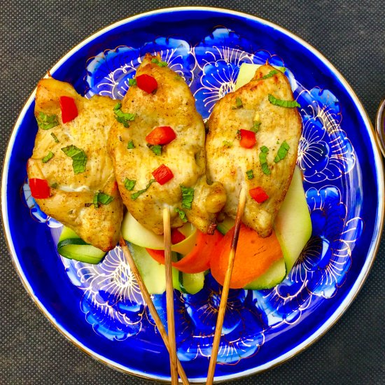 Thai Chicken Satay with Relish