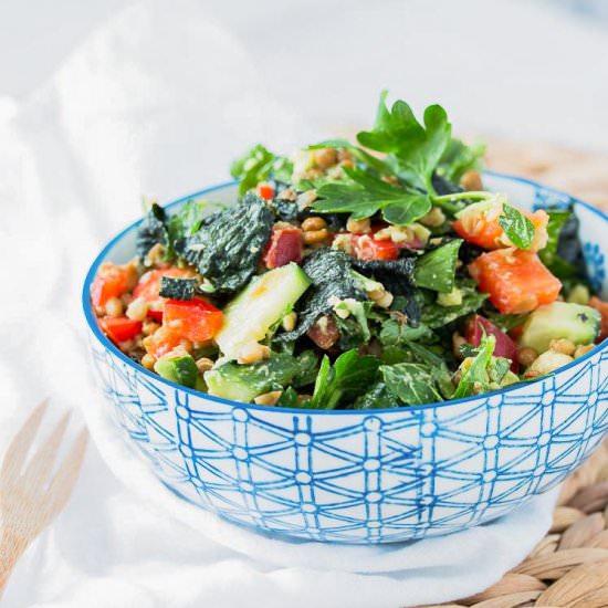 Lentil Salad with Toasted Seaweed