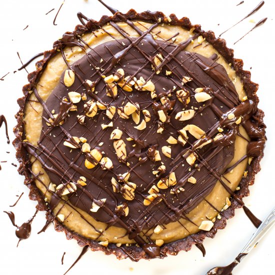 Frozen Vegan Peanut Butter Cup Pie