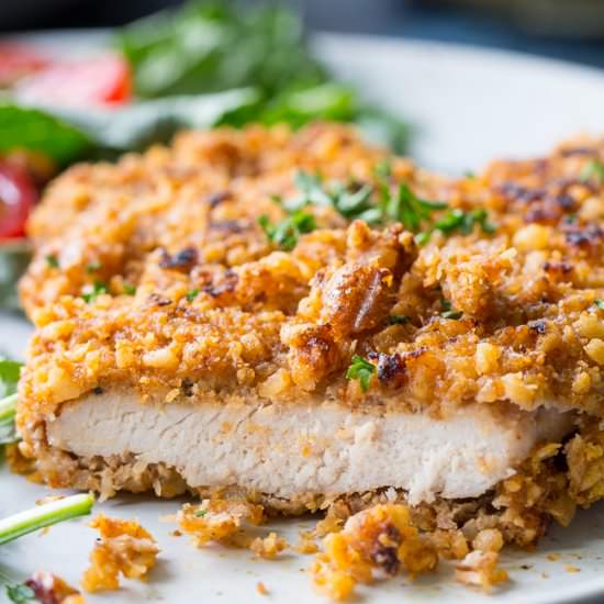 Walnut Crusted Turkey Cutlets