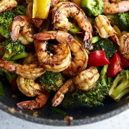 Szechuan Shrimp with Broccoli