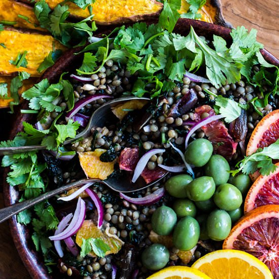 Lentil Salad with Orange and Dates