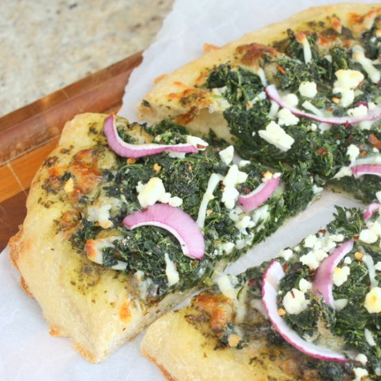 White Spinach Pizza