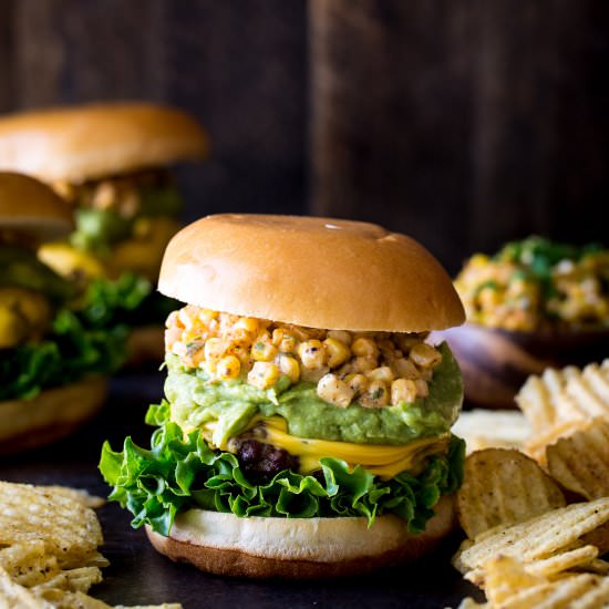 Mexican Street Corn Burgers