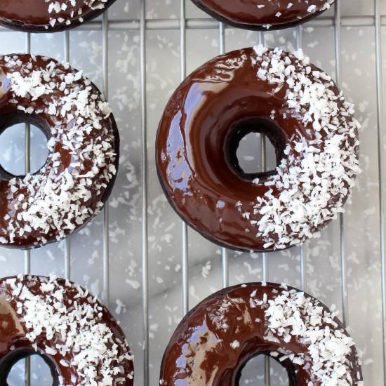 Chocolate Baked Donuts with Glaze