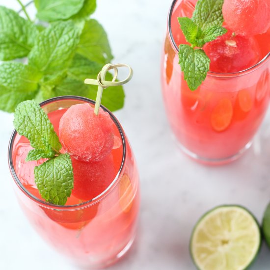 Watermelon Mint Vodka Gimlet